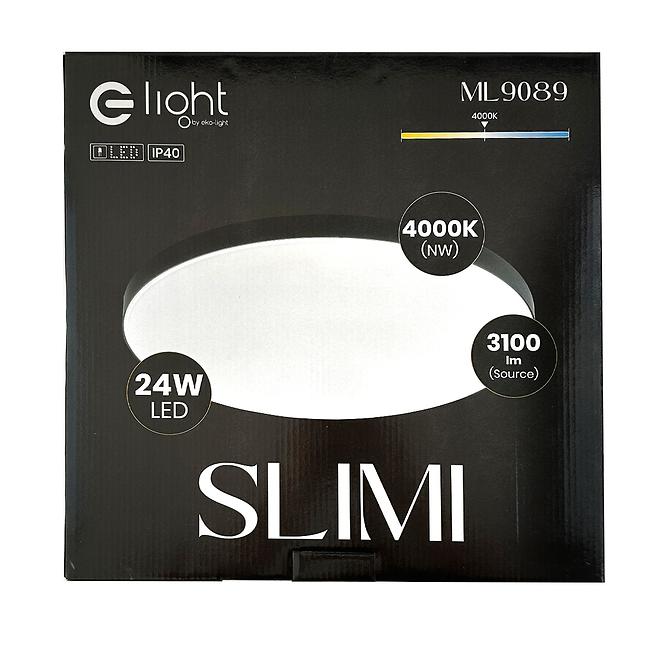 Stropnica SLIMI 24W 4000K čierna