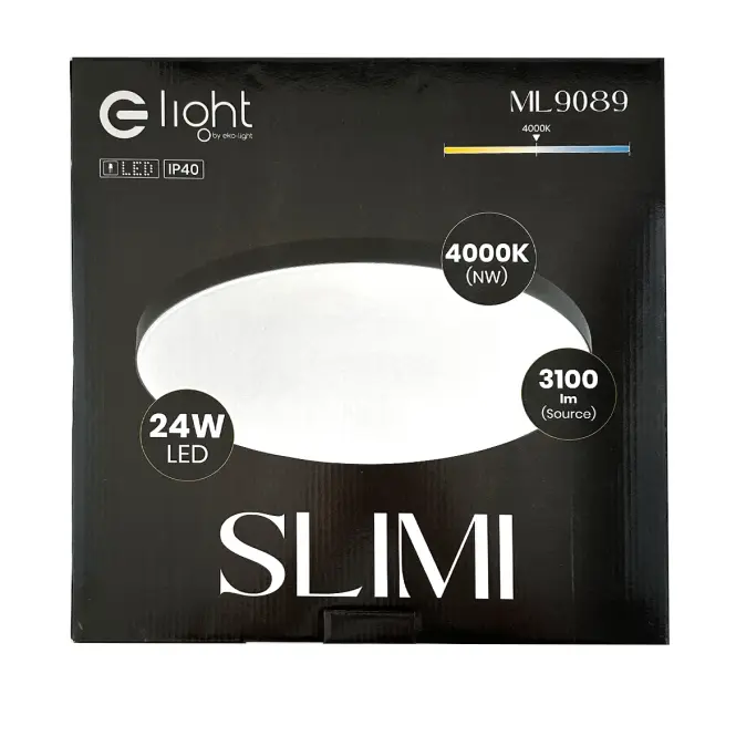 Stropnica SLIMI 24W 4000K čierna,6