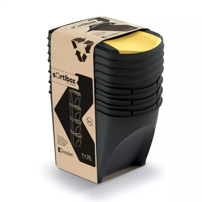 Súprava odpadkových košov  SORTIBOX 4x25L IKWB25S4