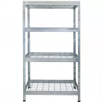 Kovový regál RIMS300 EB38 pozinkovaný 180x90x45 cm – 4 police/300 kg
