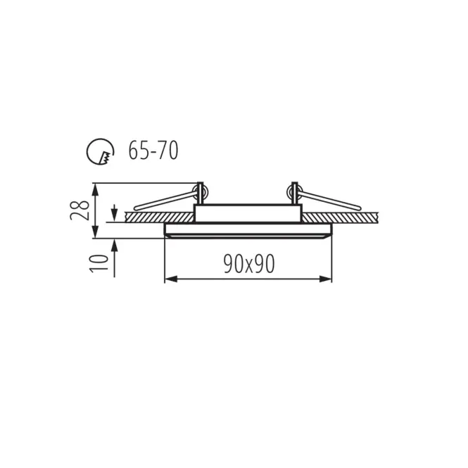 Bodové svietidlo Morta CT-DSL50-B 18510,6