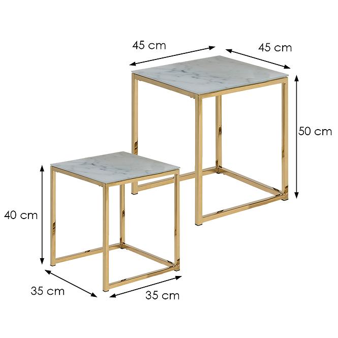 Konferenčný stolík Tona mramor Kpl. 2 KS