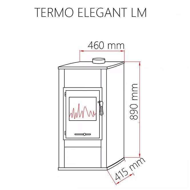 Krbové kachle Termo Elegant LM bordová
