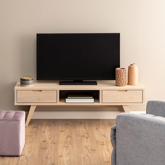 TV stolík Simple biely dub
