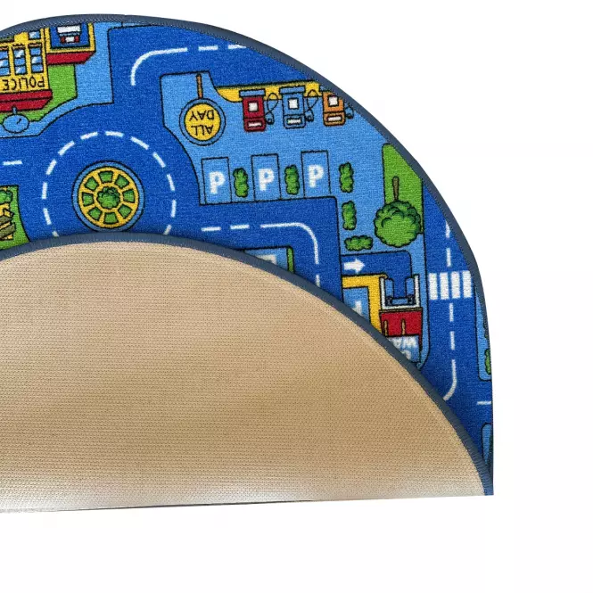 Koberec Kids City 1,0/1,0 okrúhly modrý,4