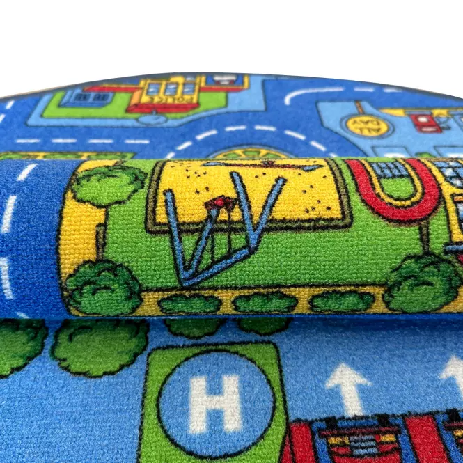 Koberec Kids City 1,0/1,0 okrúhly modrý,6