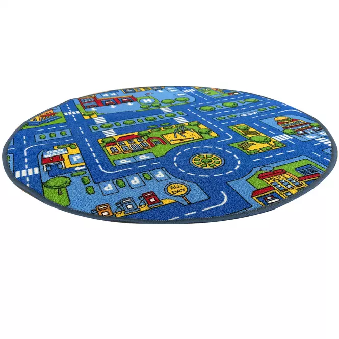 Koberec Kids City 1,0/1,0 okrúhly modrý,2
