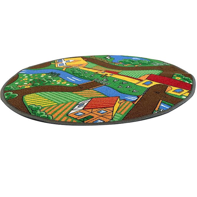 Koberec Kids Farm 0,8/0,8 okrúhly zelený