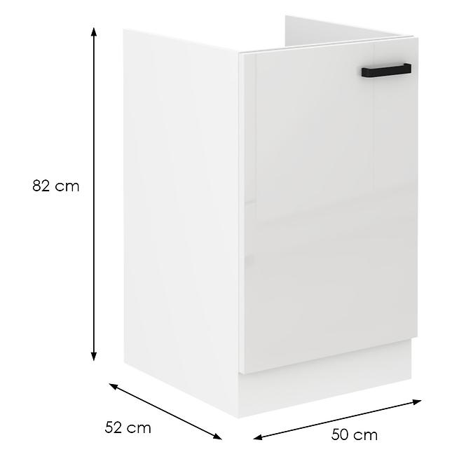 Kuchynská skrinka MIA biely lesk/biely 50zl 1f bb,2