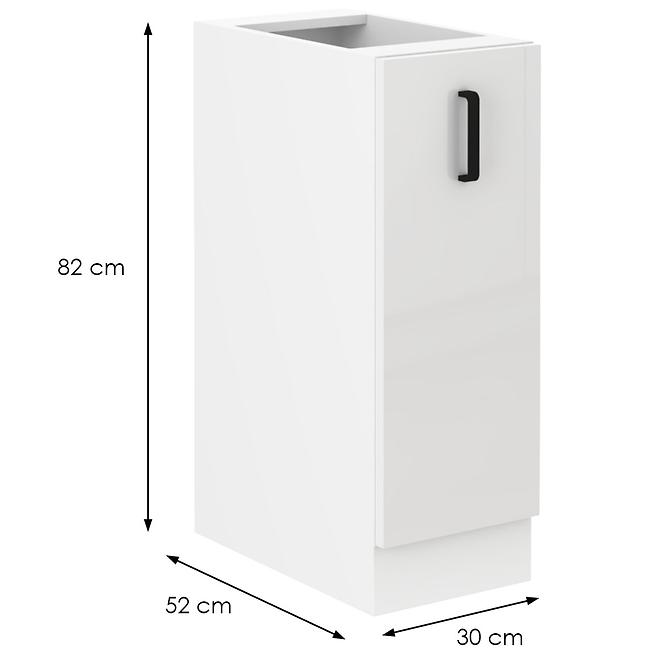Kuchynská skrinka MIA biely lesk/biely 30d cargo bb,2