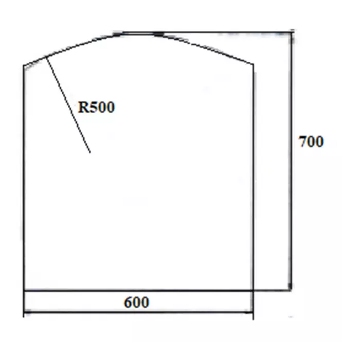 Sklo pod pec 60x70 cm A1