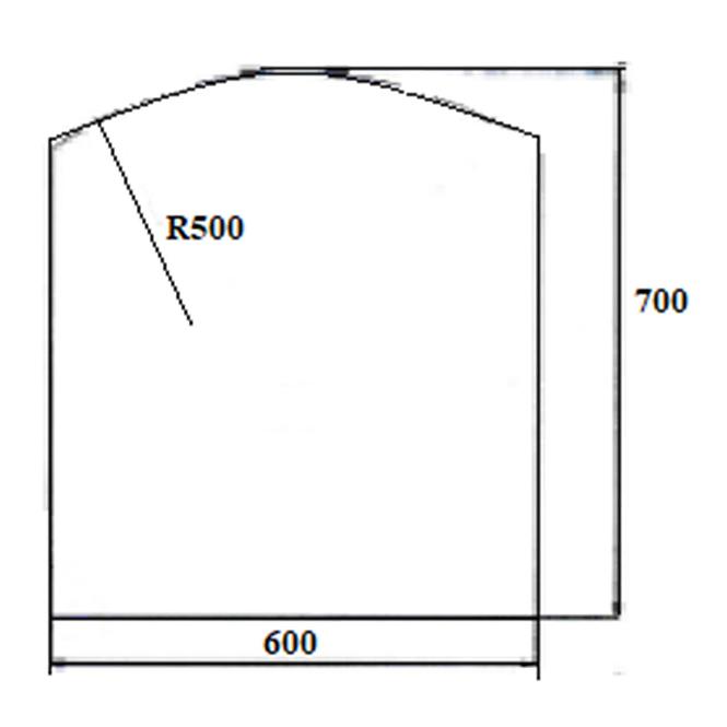 Sklo pod pec 60x70 cm A1