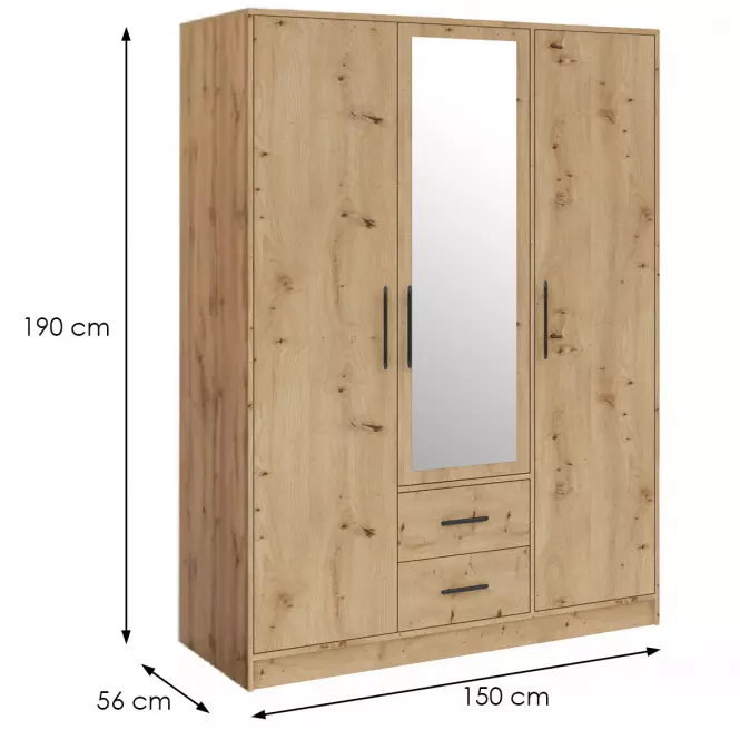 Skriňa Smart SRL2 3DL artisan,2