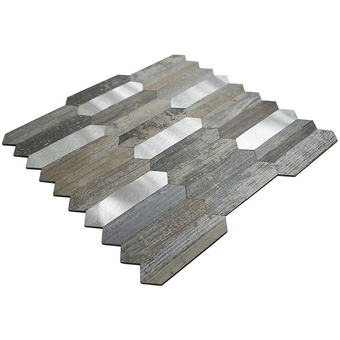 Dekoračný samolepiaci panel Mood Wood Silver,2