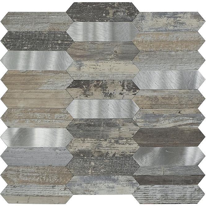 Dekoračný samolepiaci panel Mood Wood Silver