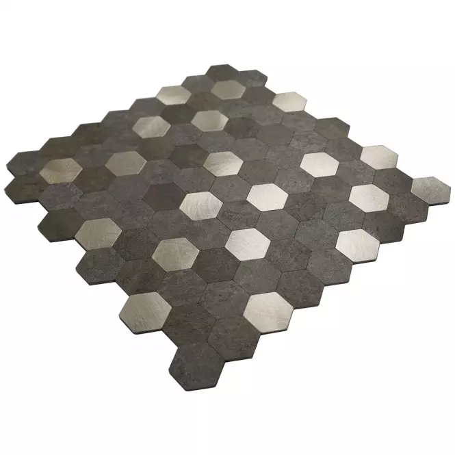 Dekoračný samolepiaci panel Mood Gold Hexagon,2