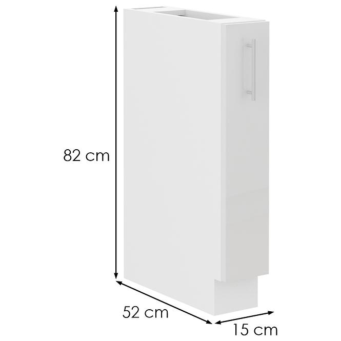 Kuchynská skrinka Lara 15D cargo bb MDF biely lesk