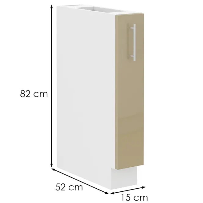 Kuchynská skrinka 15D cargo bb MDF cappucino,2
