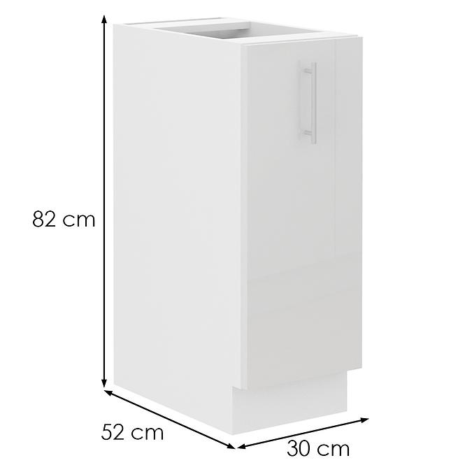 Kuchynská skrinka Lara 30D cargo bb MDF biely lesk,2