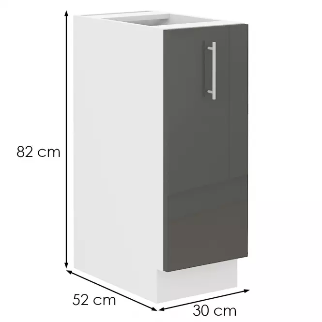 Kuchynská skrinka Lara 30D cargo bb MDF sivá