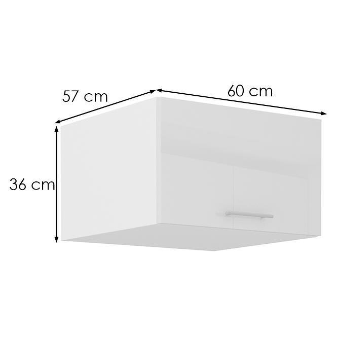 Kuchynská skrinka Lara 60 NAGU-36 1F MDF biely lesk
