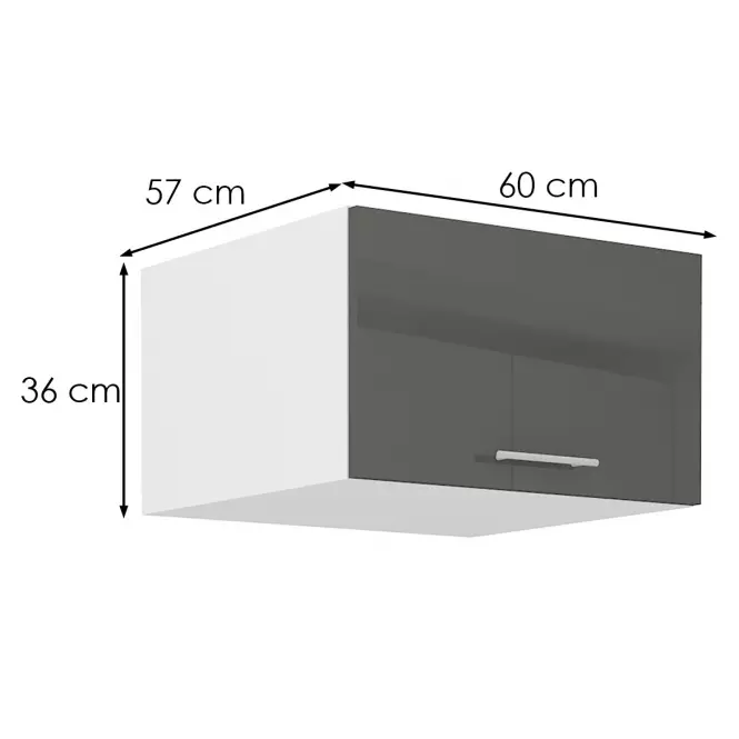 Kuchynská skrinka Lara 60 NAGU-36 1F MDF sivá,2