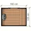 Sauna exteriérová Thermo Mini + Pec Sentiotec 100 3,6 kW,4