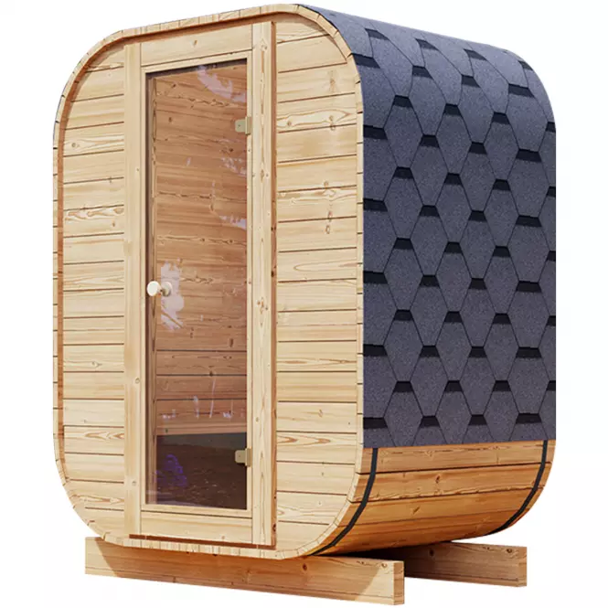 Sauna exteriérová Thermo Mini + Pec Sentiotec 100 3,6 kW