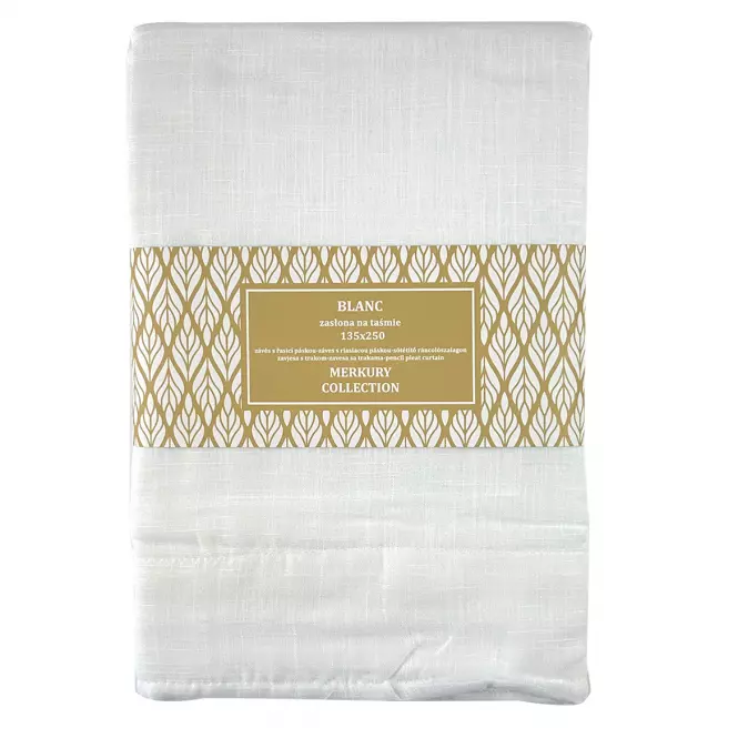Záves na páske Blanc 135x250 biela Merkury Home