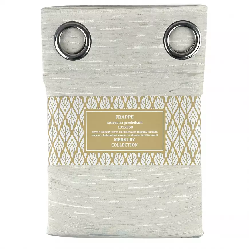 Záves na prechodkách Frappe 135x250 natural Merkury Home