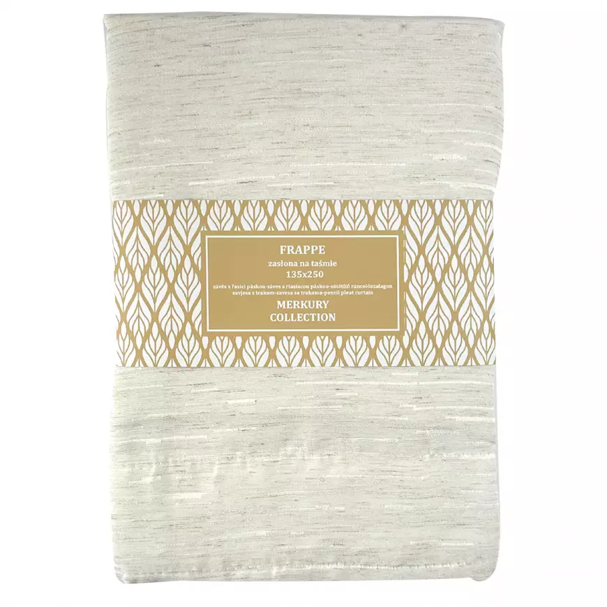Záves na páske Frappe 135x250 natural Merkury Home