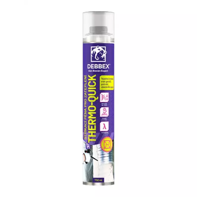 Debbex Striekacia Pena na Zateplenie Thermo-Quick 750ml