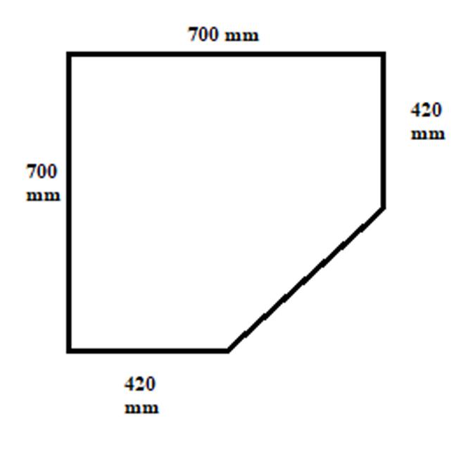 Sklo pod pec 70x70 cm G1