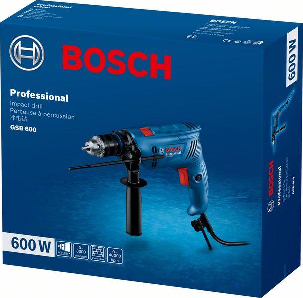 Príklepová vŕtačka Bosch Professional 600W GSB 600