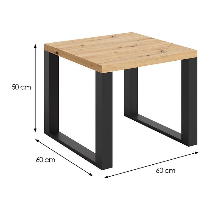 Konferenčný stolík Mona 600/600/500 dub artisan/čierna