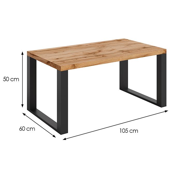 Konferenčný stolík Mona 1050/600/500 dub wotan/čierna