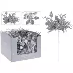 Kvet na drôtiku 20 cm silver 2AS ABJ403050