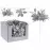 Kvet na drôtiku 20 cm silver 2AS ABJ403050