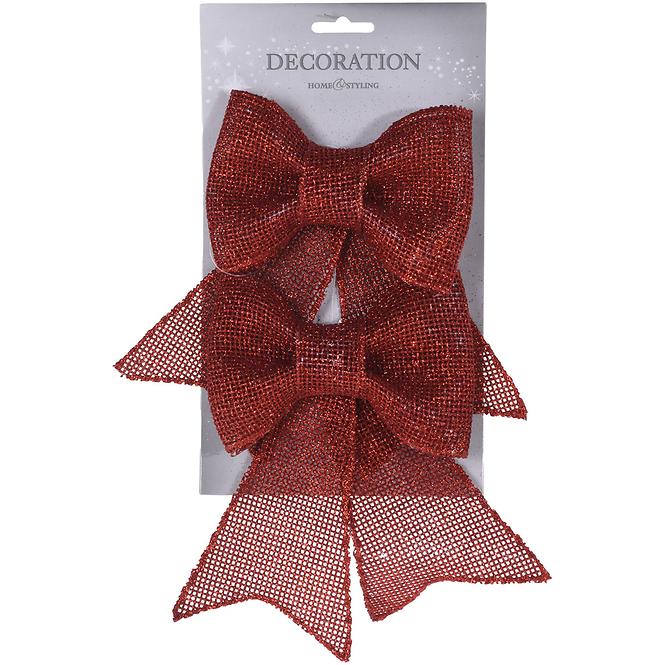 Mašličky 18 cm (2 ks) glitter red CAA006660