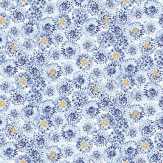Gumený obrus Dahlia Azure 387-0546 140 cm x 20 m. Tovar na mieru.