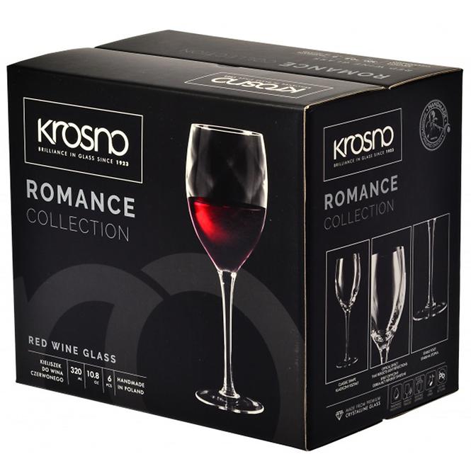 Pohár na víno červené Romance Krosno 320ml 6 ks
