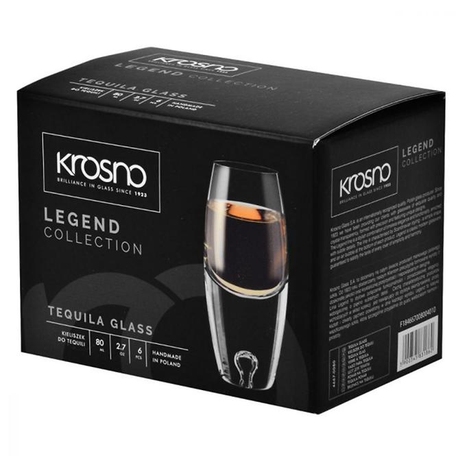 Pohár na tequilu Legend Krosno 80 ml 6 ks