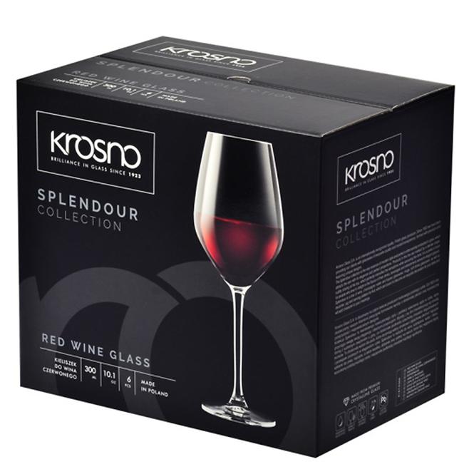 Pohár na víno červené Splendour Krosno 300 ml 6 ks