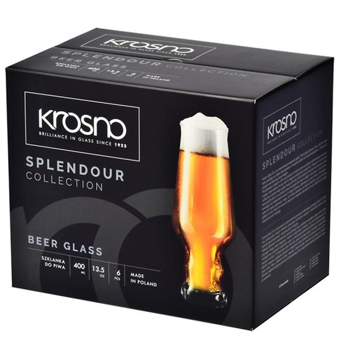 Pohár na pivo Splendour Krosno 400 ml 6 ks