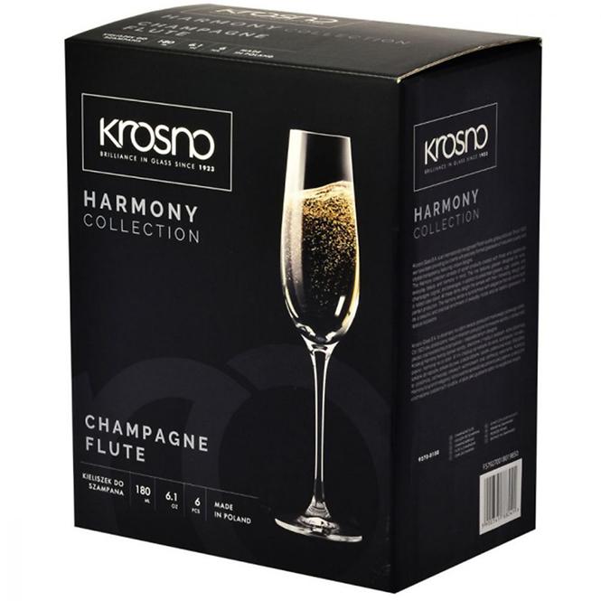 Pohár na šampanské Harmony Krosno 180 ml 6 ks