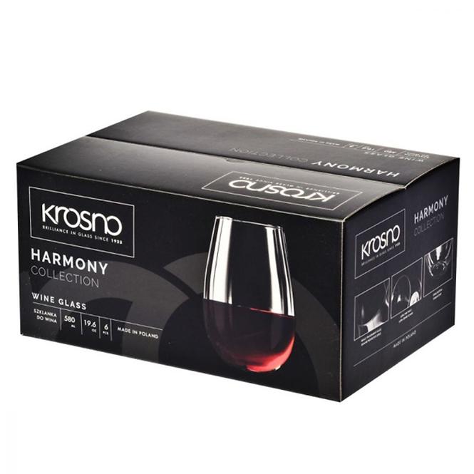 Pohár na víno Harmony Krosno 580 ml 6 ks