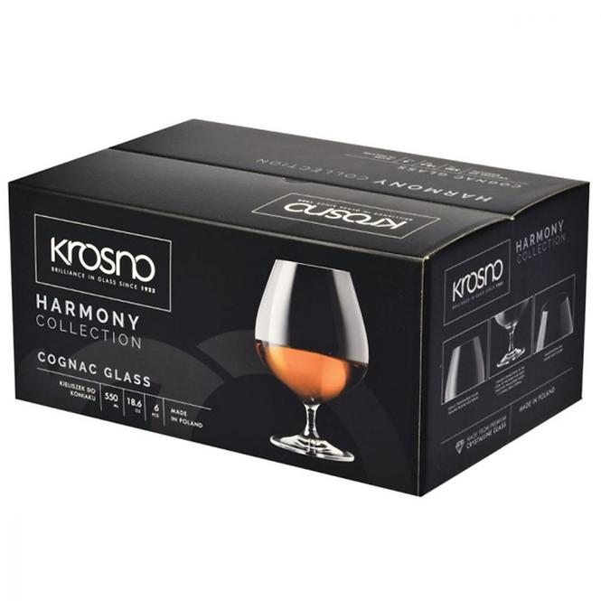 Pohár na koňak Harmony Krosno 550 ml 6 ks