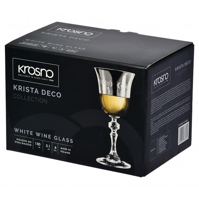 Pohár na víno biele Krista Deco Krosno 155 ml 6 ks