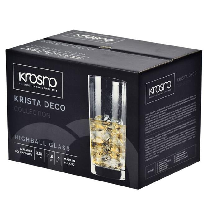 Pohár na nápoje Krista Deco Krosno 350 ml 6 ks