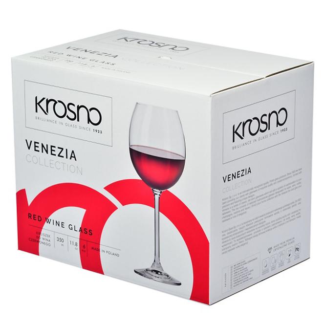 Pohár na víno červené Venezia Krosno 350 ml 6 ks
